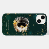 天体太陽と月の花星緑 Case-Mate iPhoneケース (裏面 (横))