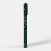 天体太陽と月の花星緑 iPhoneケース (右側面)
