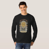 天体太陽キノコ月相蝶野生フ Tシャツ (正面フル)