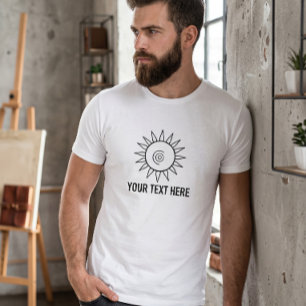 天体太陽ミニマリストグラフィックTシャツ Tシャツ