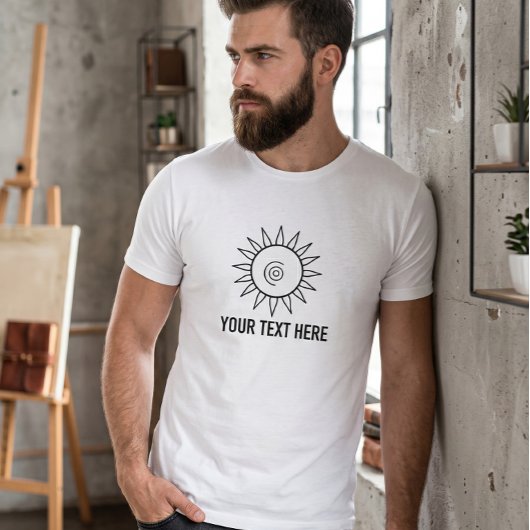 天体太陽ミニマリストグラフィックTシャツ Tシャツ