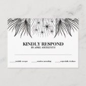 天体太陽月星ボホ・ハンドファスティング RSVP エンクロージャーカード (正面)