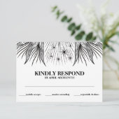 天体太陽月星ボホ・ハンドファスティング RSVP エンクロージャーカード (スタンド正面)