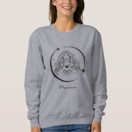 天体女性、月・星、ボヘミアン、エレガントな天文学 スウェットシャツ