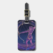 天体射手座〔占星術の〕十二宮図標識 ラゲッジタグ (正面縦)