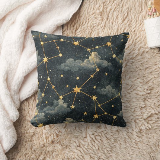 天体星座の星のパターン (1) クッション (ブランケット)