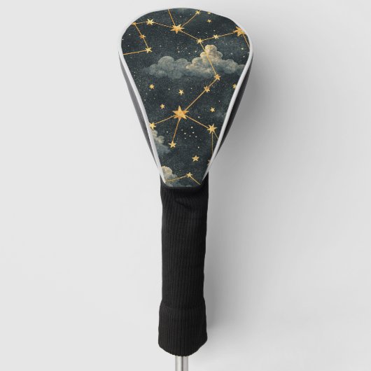 天体星座の星のパターン (1) ゴルフヘッドカバー (正面)