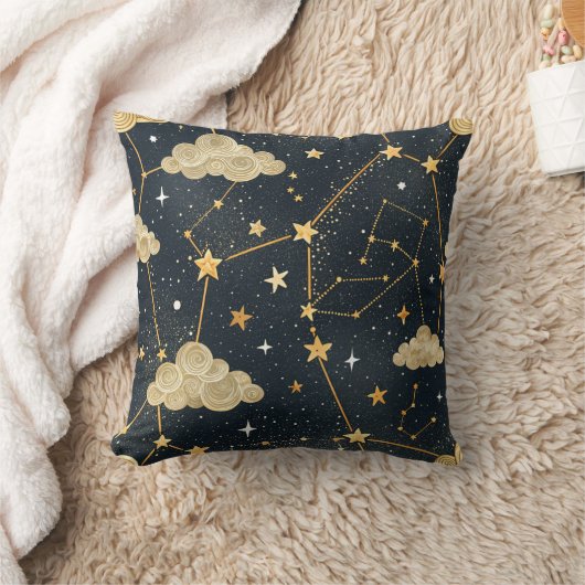 天体星座の星のパターン (2) クッション (ブランケット)