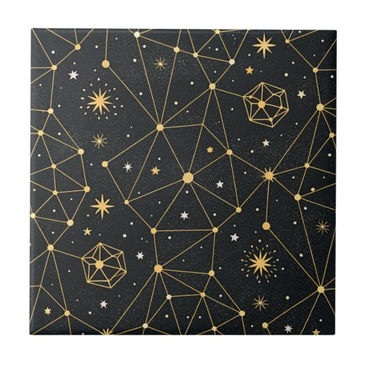 天体星座の星のパターン (3) タイル (正面)