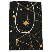 天体星座の星のパターン (3) ミディアムペーパーバッグ (正面)