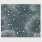 天体星座の星のパターン (4) ラッピングペーパー (フラット)