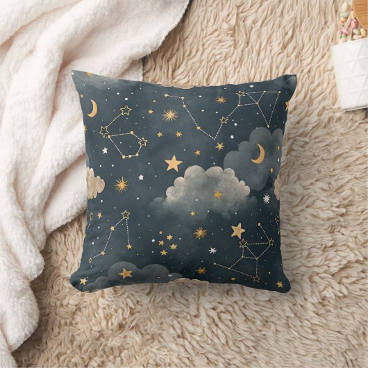 天体星座の星のパターン (5) クッション (ブランケット)