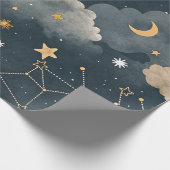 天体星座の星のパターン (5) ラッピングペーパー (角)