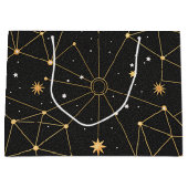 天体星座スター柄 (3) ラージペーパーバッグ (正面)