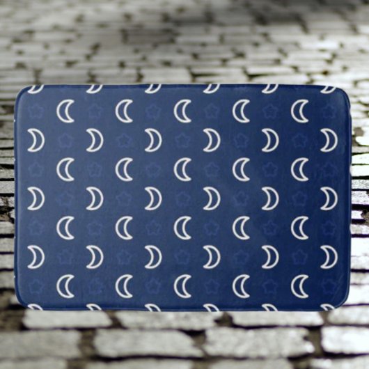 天体星月バスマット - ネイビーブルー バスマット