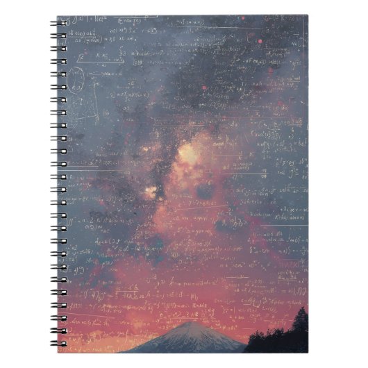 天体星雲の数学スパイラルノート ノートブック (正面)
