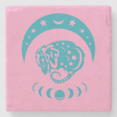 天体最近の月のポッサムのお洒落自然 ストーンコースター (正面)