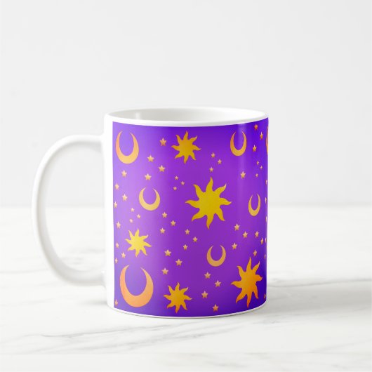 天体月と星 コーヒーマグカップ (左)