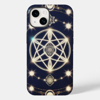 天体月のサイクルマンダラ - 神聖幾何学 Case-Mate iPhone 14ケース
