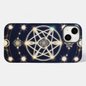 天体月のサイクルマンダラ - 神聖幾何学 Case-Mate iPhoneケース (裏面 (横))