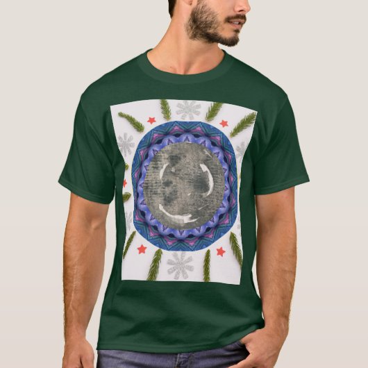 天体月マンダラ Tシャツ (正面)