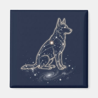 天体牧羊犬の星座の星空の夜 マグネット