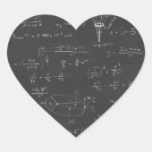 天体物理学の図と数式 ハートシール (正面)