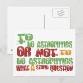 天体物理学を行う ポストカード (正面/裏面)