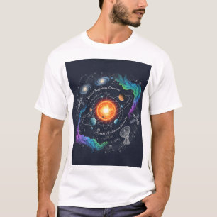 天体物理学+スペース+イコライオンTシャツ   銀河物理学 Tシャツ