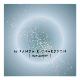 天体紙吹雪グローブルー ポスター