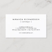 天体紙吹雪グロー金ゴールドイベントプランナー 名刺 (裏面)