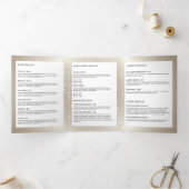 天体紙吹雪グロー金ゴールド美しいパンフレット 三つ折りカード (内部)