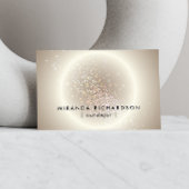 天体紙吹雪グロー金ゴールド 名刺