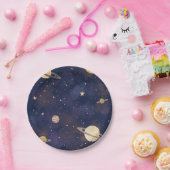 天体紙皿 - 星と月のパーティーデザイン ペーパープレート (パーティー)