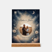 天体結婚ソングQRコード 結婚記念日ギフト アクリルサイン (正面)