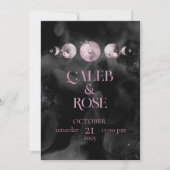 天体結婚式招待状テンプレート月相 招待状 (正面)