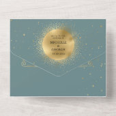 天体結婚金ゴールド(ENVなし) オールインワン招待状 (裏面)