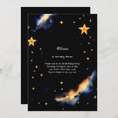 天体誕生日招待状 招待状 (正面/裏面)