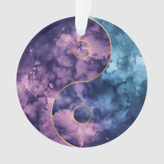 天体調和:水彩ネブラ+Yin+Yang オーナメント (正面)