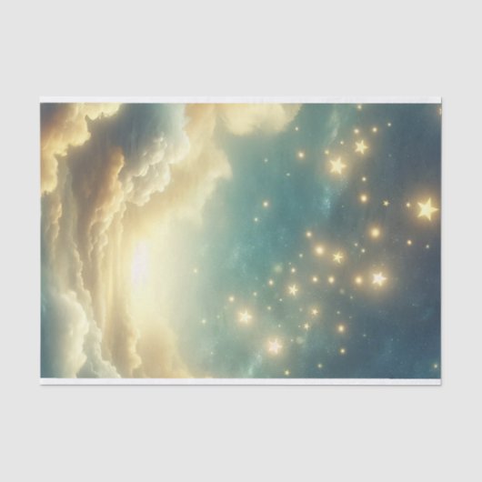 天体輝く星 星空 誕生日パーティー 薄葉紙 (正面)