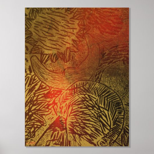 天体金箔プリント 箔ポスター (正面)