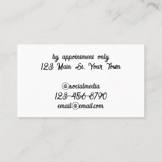 天体錬金術の名刺 名刺 (裏面)