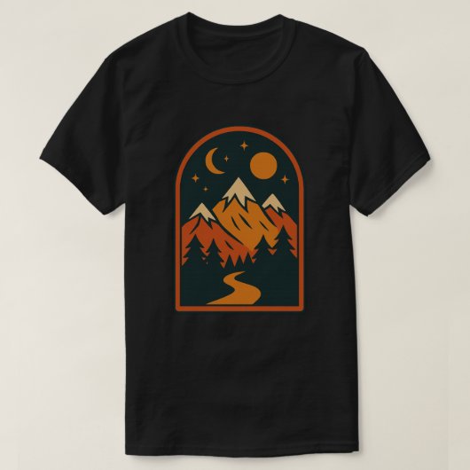 天体風景 メンズ ダークTシャツ Tシャツ (デザイン正面)