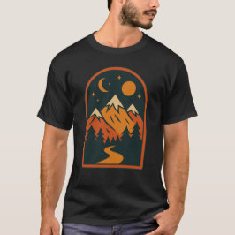 天体風景 メンズ ダークTシャツ Tシャツ