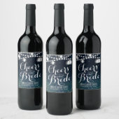 天体風 rustic CHEERS TO THE BRIDE ウェディングワイン ワインラベル (ボトル)