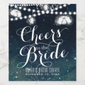 天体風 rustic CHEERS TO THE BRIDE ウェディングワイン ワインラベル (シングルラベル)