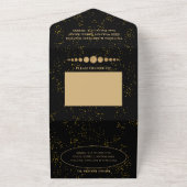 天体 シューティングスター 日食 月 フォト ウェディング オールインワン招待状 (外側)