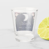 天体 ムーン スターズ フローラル ブライズメイド パーティー ショットグラス (裏面)