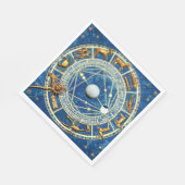 天体〔占星術の〕十二宮図ホイール占星術星占いシンボルや象徴 スタンダードランチョンナプキン (角)