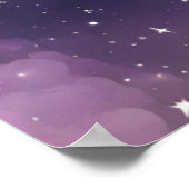 天体 星空の夜のウェディング ウェルカムサイン ポスター (角)